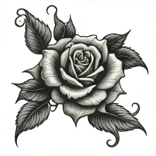 Rose With An Old English B And E