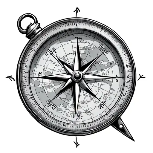 Welt Travel Compass With A Map