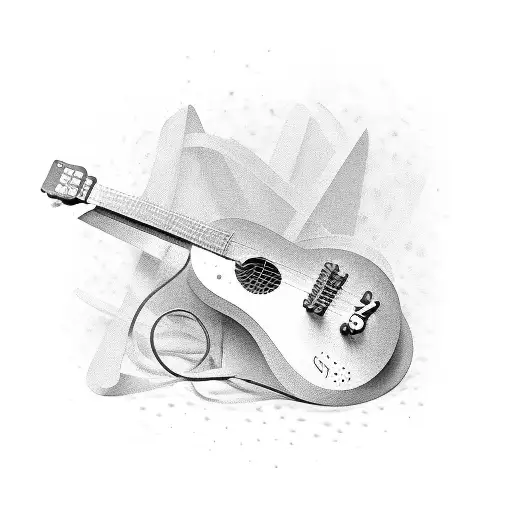 A Guitar With Strings Made Of Razor Blades