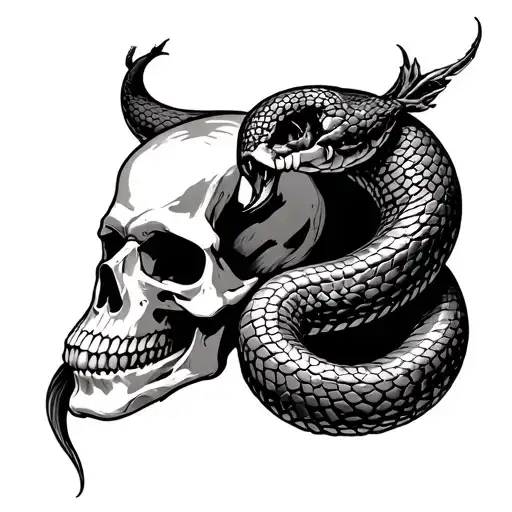 Skull And Snake