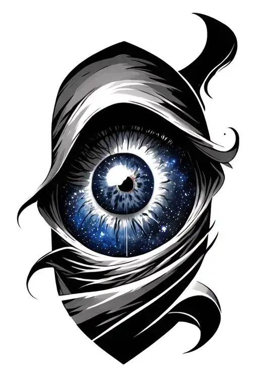 Galaxy Inside Eye Of The Grim Reaper
