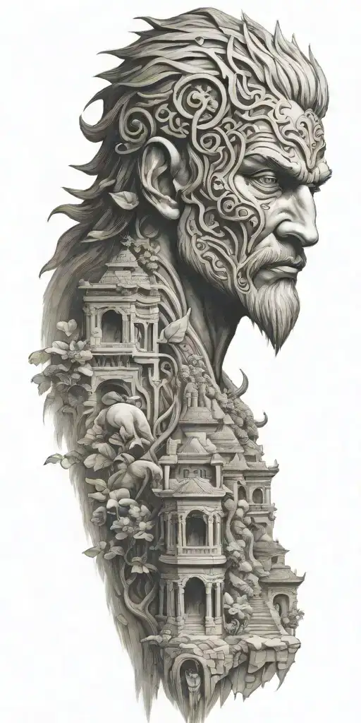 Gilgamesh With Gardens And Ziggurats