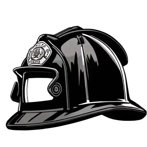 Black Firefighters Helmet 49 On It Never Forgotten