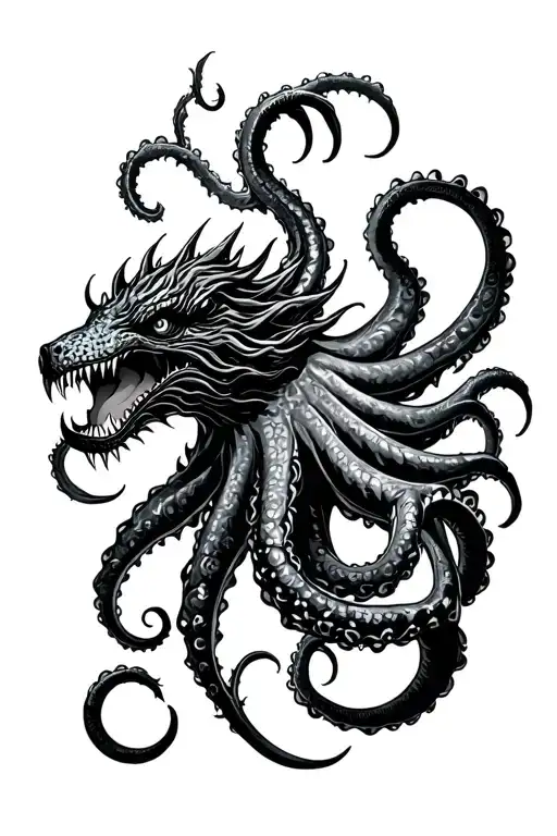 Traditional Style Kraken Sea Monster