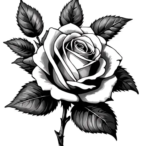 Rose With Nicole In The Stem