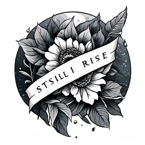 Mother Nature Tattoo With The Words Still I Rise