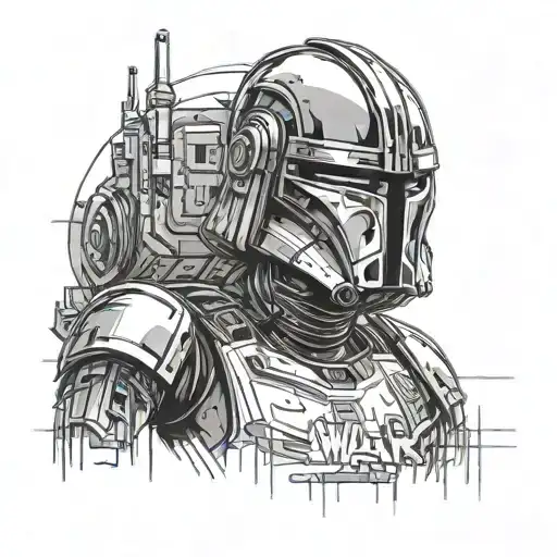 A Programmer Themed Tattoo With A Star Wars Twist