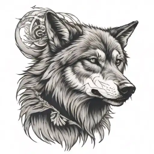 Old Wolf Looking Hard