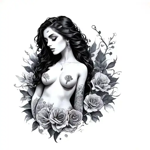 Torso Framing Tattoo Female