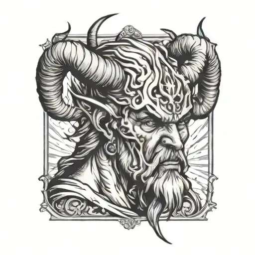 Mimir With Horns Severed Head