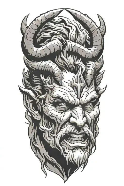 Mimir With Horns Severed Head