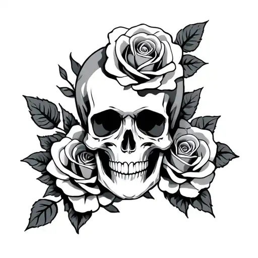 Skull And Roses