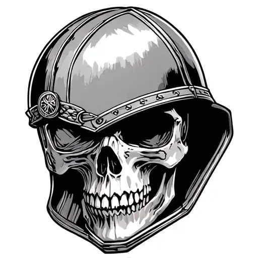 Templer Helmet With Skull Inside