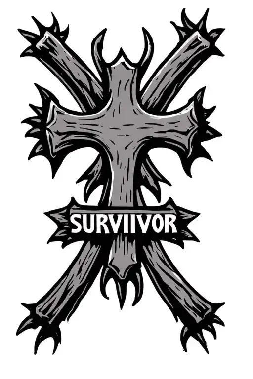 A Cross With The Word Survivor Under It