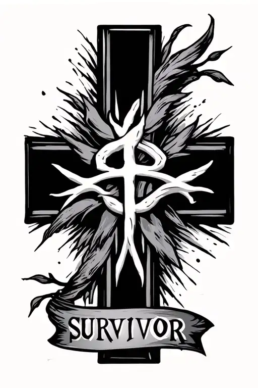 A Cross With The Word Survivor Under It
