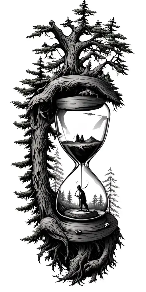 Forest And Family And Hour Glass And Infinity