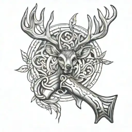 Deer Hunting Rifle Intertwined