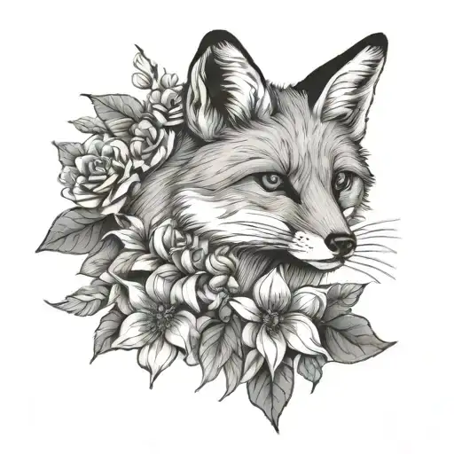 Fox And Flowers