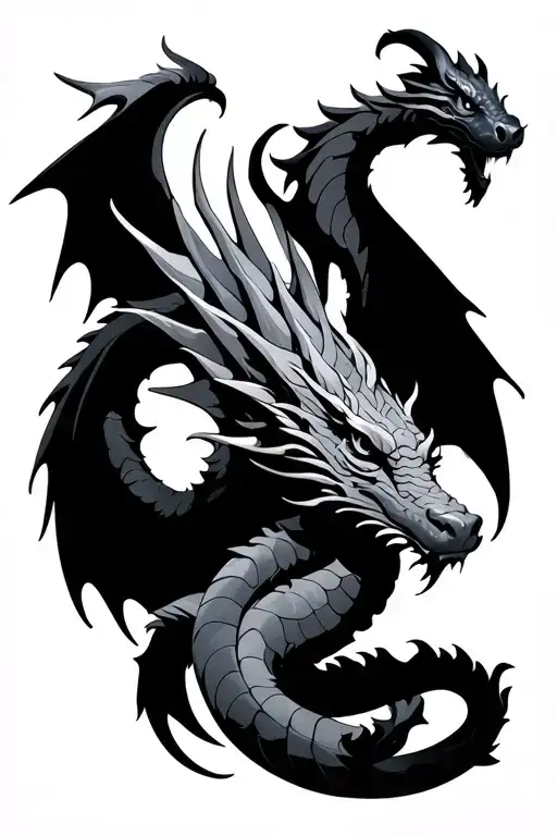 Dragon Small Wrapped On An Arm With Wings Open