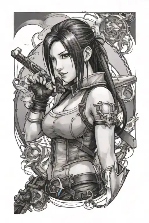 Tifa From Final Fantasy Realism Portrait