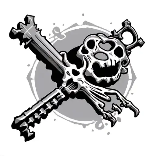 Skeleton Key With M And C