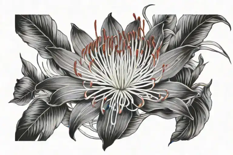 Red Spider Lily Flower Blooming