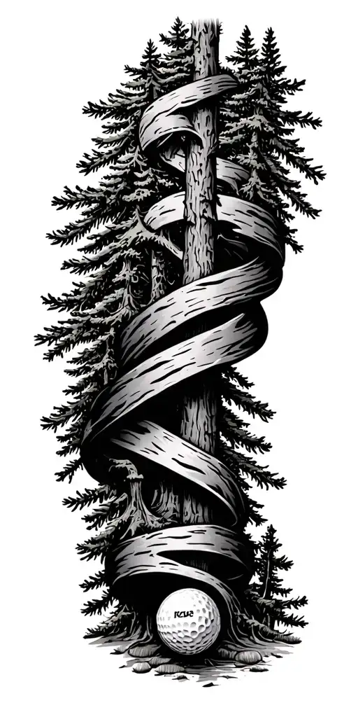 Pine Forest Wrap Around And Family And Golf Green