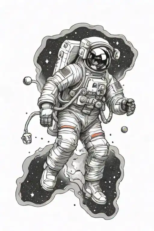Astronaut Floating In Space