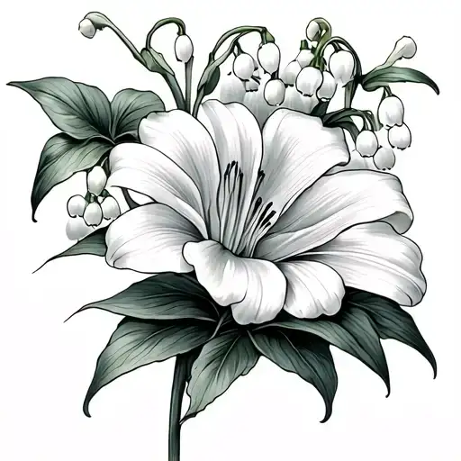 Lily Of The Valley And Marigold