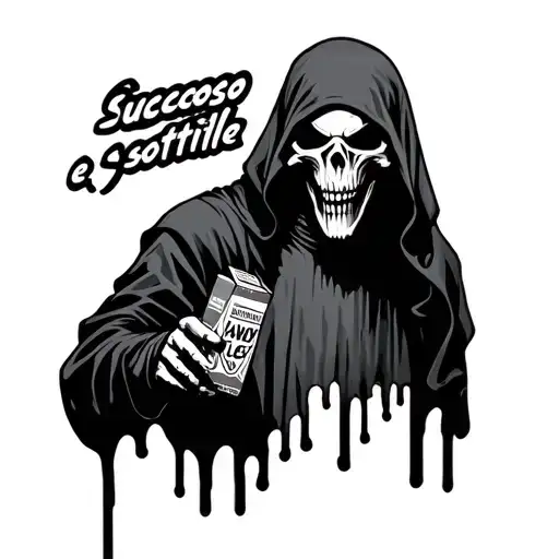 Reaper Holding A Juice Box What The Words Succoso E Sottile