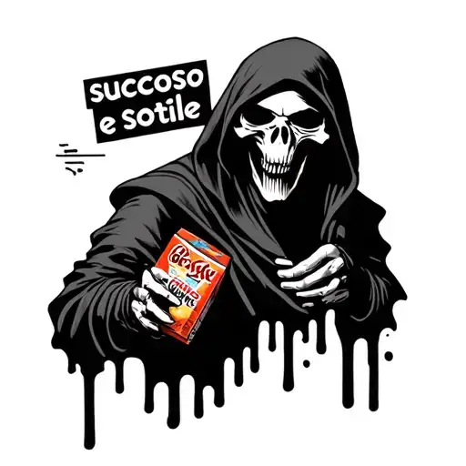 Reaper Holding A Juice Box What The Words Succoso E Sottile