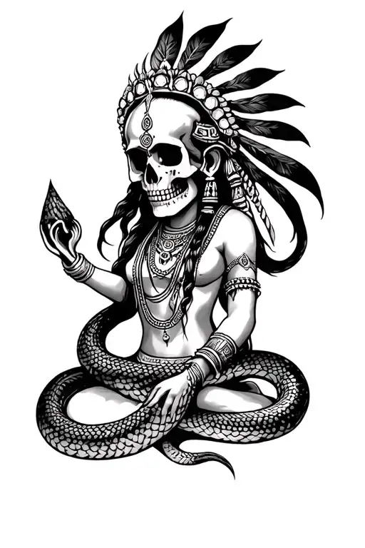 Skull Indian God Snake Kali Goddess