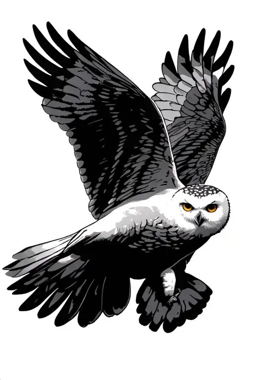 Snowy Owl Flying