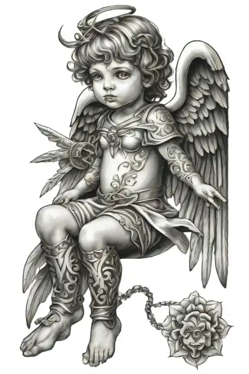 Tattoo Angel Kid