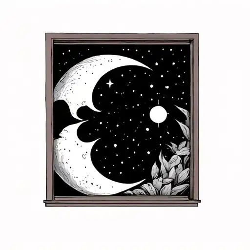 Sun And Moon In Window Matchy Minimalist Style