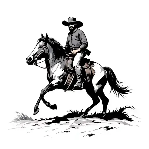 Cowboy On A Horse