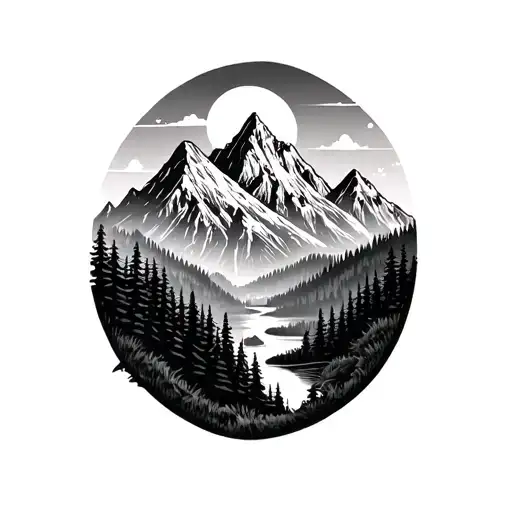 Mountains And Forest