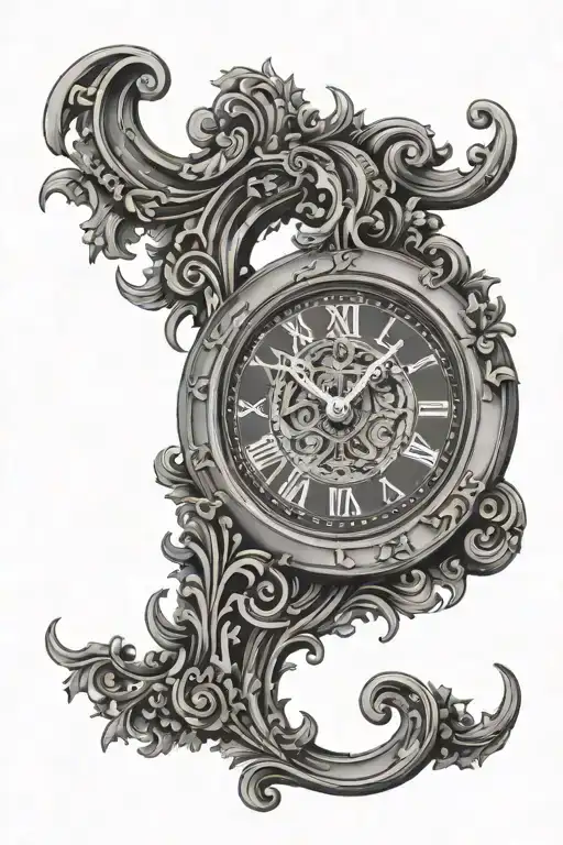 Clock With Roman Numerals 1948-2021 In The Middle
