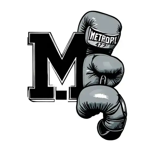 Boxing Gloves Float Over A Large Lettering With Metropol 47 With A Hooligan H Integrated