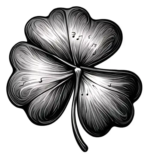Four -Leaf Clover With Music Note