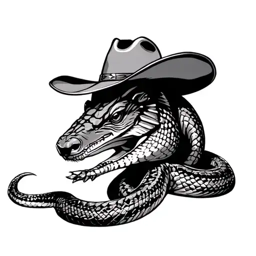 Texas Rattle Snake Armadillo Wearing A Cowboy