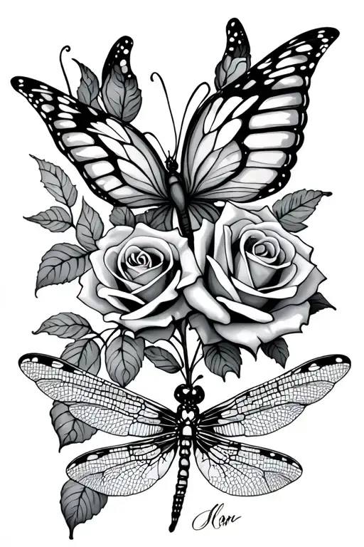 Roses Butterfly Dragonfly Miscarriage