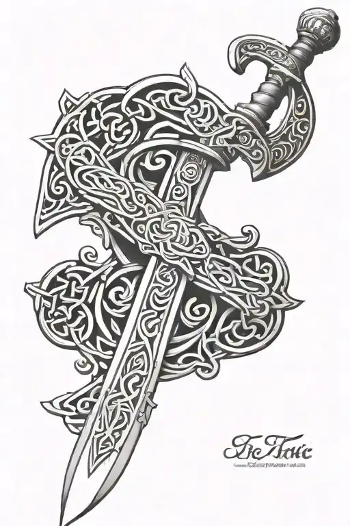 Celtic Sword Shaded