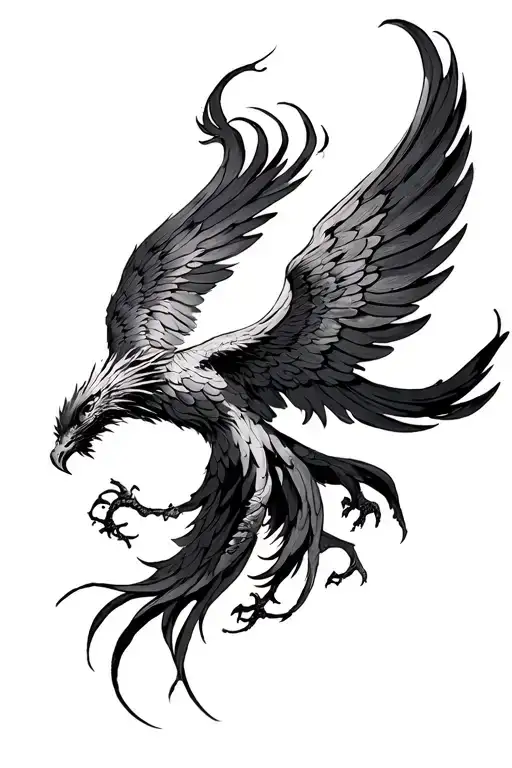 Phoenix With Deployed Wings