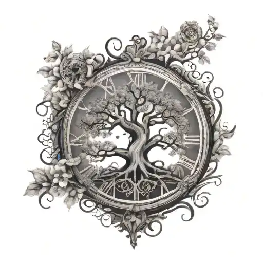 Tree Of Life With Clock