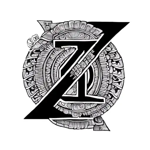 Z And J Combined On Mayan Style