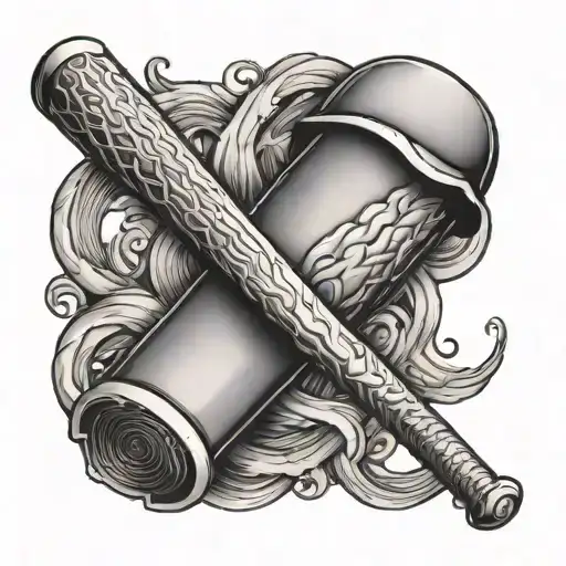 Baseball Bat Intertwined
