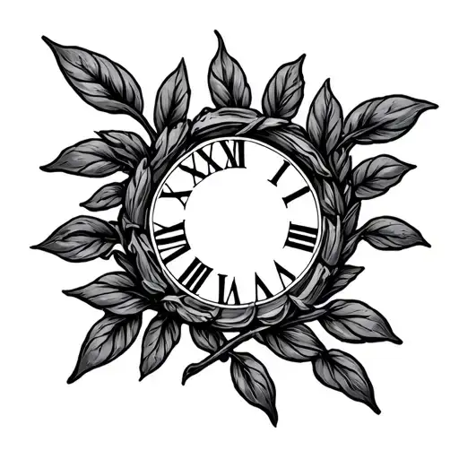Roman Numeral Laurel Wreath