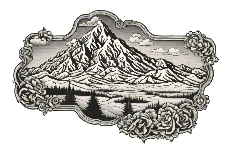 Ararat Mountain Inside Rectangle Frame