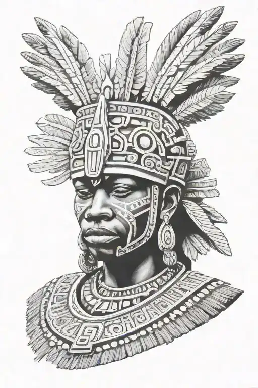 Nigerian Warror Aztec Realistic Full